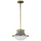 Nuvo Lafayette 1-Light Pendant 14 in. Gray / Natural Brass Accents White Opal Glass 60/7917 - alternate 2